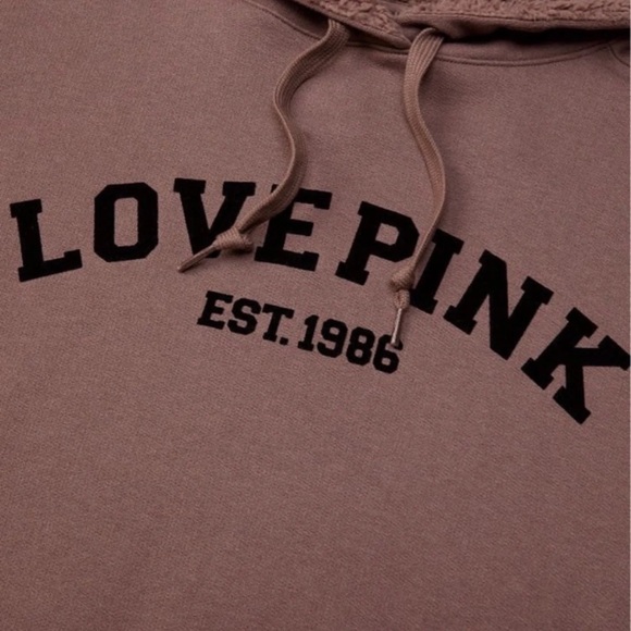 NWT VS PINK SHERPA HOODED CAMPUS PULLOVER - Picture 3 of 4
